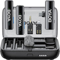 BOYA BOYALINK 2 Wireless Lavalier Microphone for iPhone Camera Android, Mini Lapel Micophone Wireless, 48 KHz 24 Bit, 6mm Mic, 1000ft, 30h Use, Noise Cancelling, Clip on Mic USB-C/Lightning/3.5mm TRS