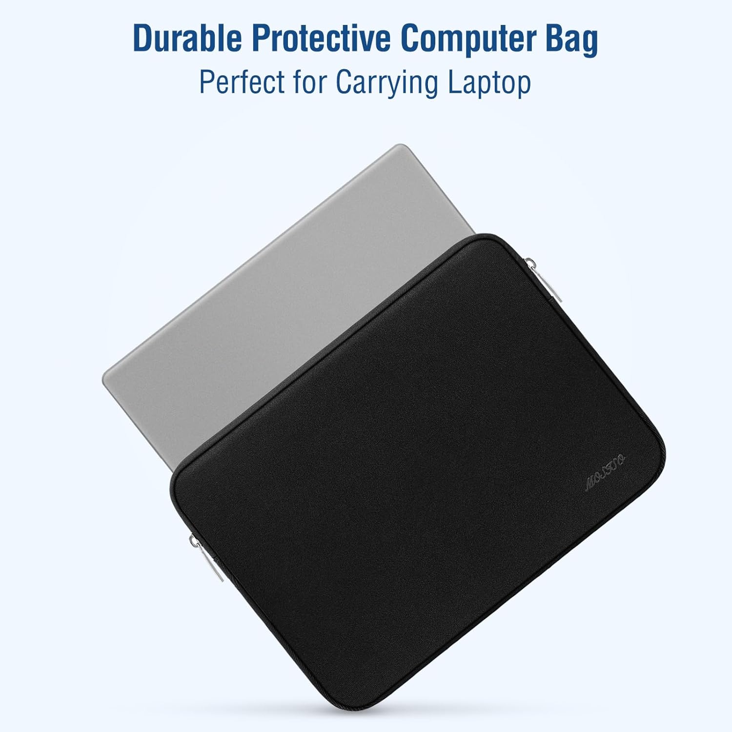 MOSISO Laptop Case 14 inch, 14 inch Laptop Sleeve Bag Compatible with HP Lenovo Dell ASUS Acer, HP Stream, Dell Latitude, Lenovo IdeaPad, Neoprene Computer Sleeve Bag with Small Case, Black