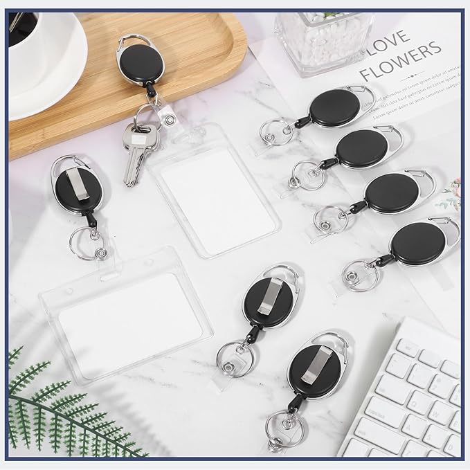 80 Pack Badge Reels Retractable ID Badge Holder - Image 7