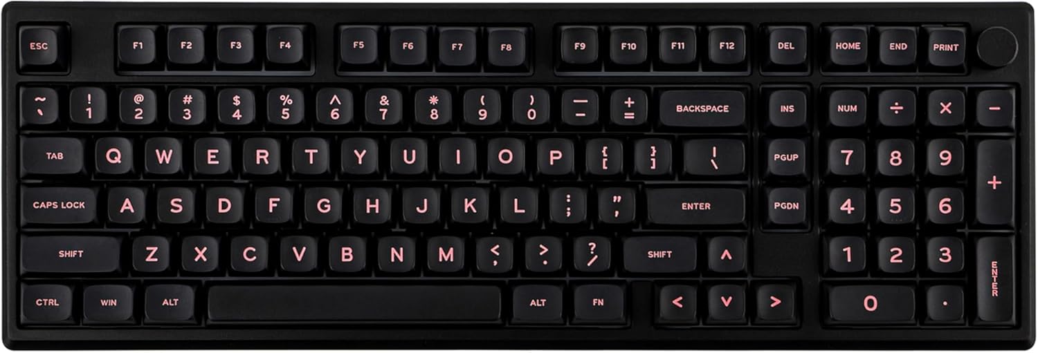 EPOMAKER Galaxy100 QMK/VIA Wireless Gaming Keyboard, Aluminum Shell, Bluetooth/2.4Ghz/USB-C, Pre-Lubed Hot-Swappable Linear Switches, NKRO, RGB Backlit (Black, Wisteria Linear Switch)