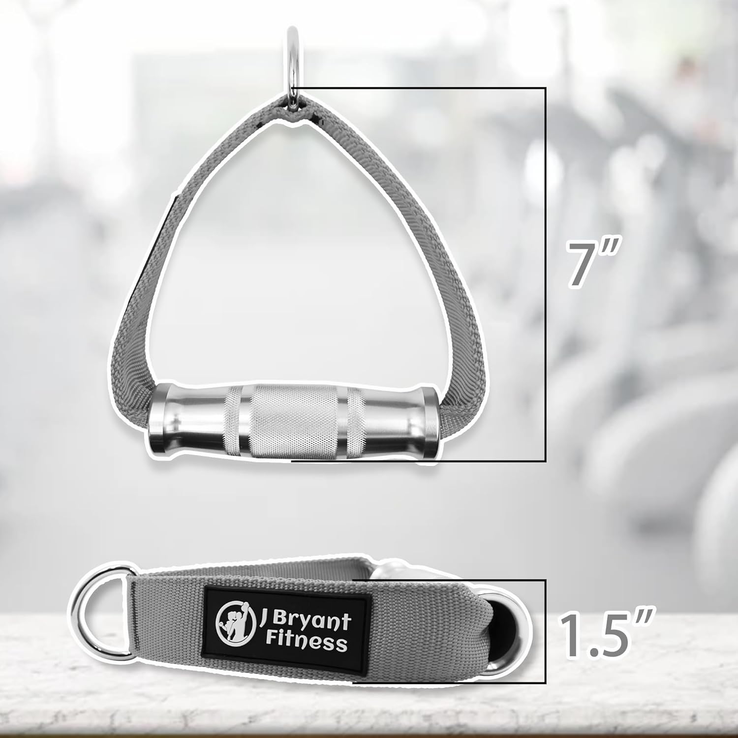 J Bryant Fitness Metal Gym Handles for Cable Machine Attachment Heavy Duty Aluminum Alloy Handle Grips Durable Workout Handles for Resistance Bands Pulley LAT Pull Down System