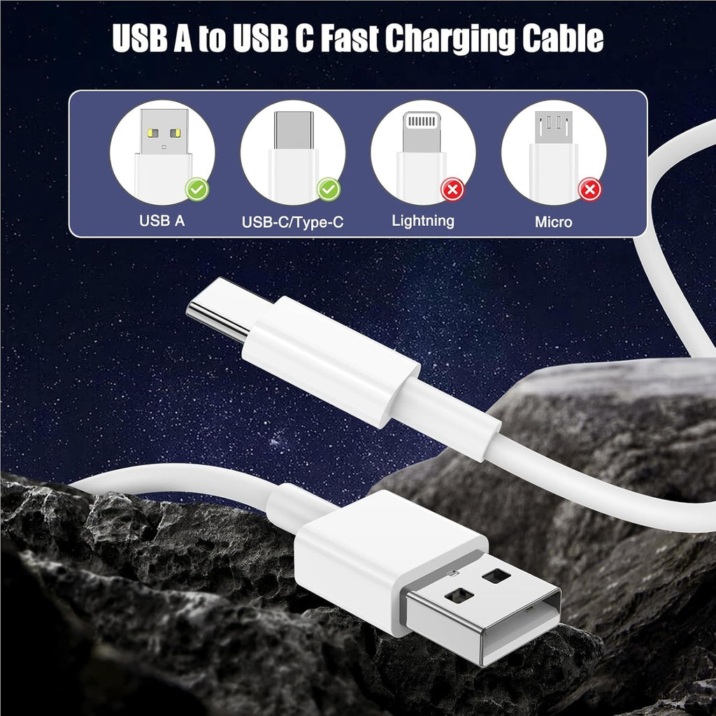 3-Pack 10FT Car Carplay Cable USB A to USB C Cable for iPhone 16 15 Pro Plus Pro Max，for iPad Pro/Air/Mini，for Samsung Galaxy S25/S24/S23，for MacBook Pro/Air and More