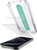 Smartish® iPhone 15 Screen Protector - 2-Pack Tempered Glass Screen Protectors - Tuff Sheet - 9H Easy Install Frame [Scratch Resistant] Case-Friendly- Dynamic Island for Apple iPhone 15