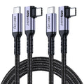 USB-C to USB-C Cable 6.6FT 2-Pack, 240W USB4, 40Gbps Data, 8K/60Hz, 5K/60Hz, 4K/144Hz Monitor Cable, Thunderbolt 4 Compatible, iPhone 16/15 Pro Max