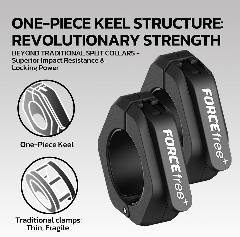 Barbell Clips (Pair), Barbell Clamps, Quick Release Olympic Barbell Clamps with Anti Slip TPR Grip, Barbell Collars for Secure Weightlifting & Powerlifting