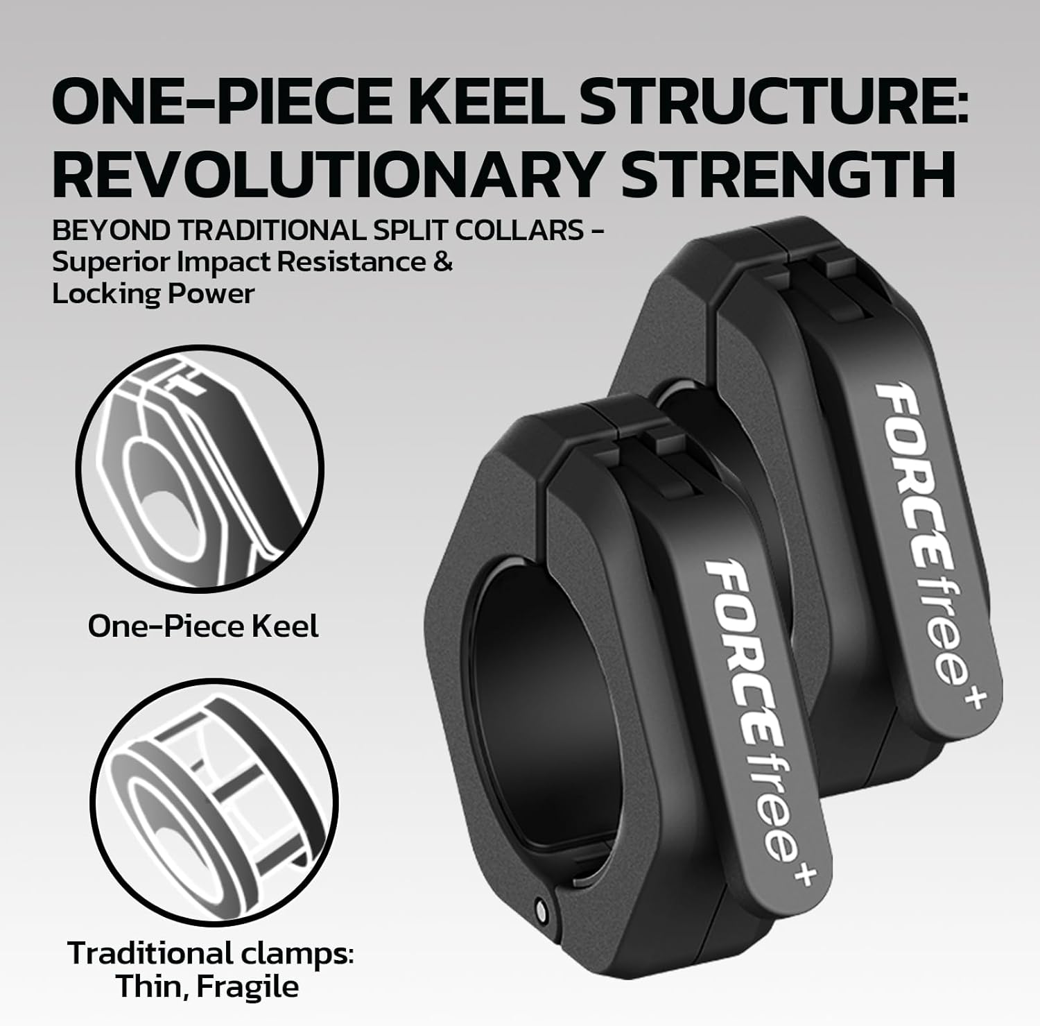 Barbell Clips (Pair), Barbell Clamps, Quick Release Olympic Barbell Clamps with Anti Slip TPR Grip, Barbell Collars for Secure Weightlifting & Powerlifting