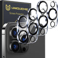 UniqueMe 𝑵𝑬𝑾 𝟮𝟬𝟮𝟮 [ 3 Pack] Compatible with iPhone 12 Pro Max 6.7" Camera Lens Protector Tempered Glass,[Case Friendly][Scratch-Resistant][Does Not Affect Night Shots] -Black Circle