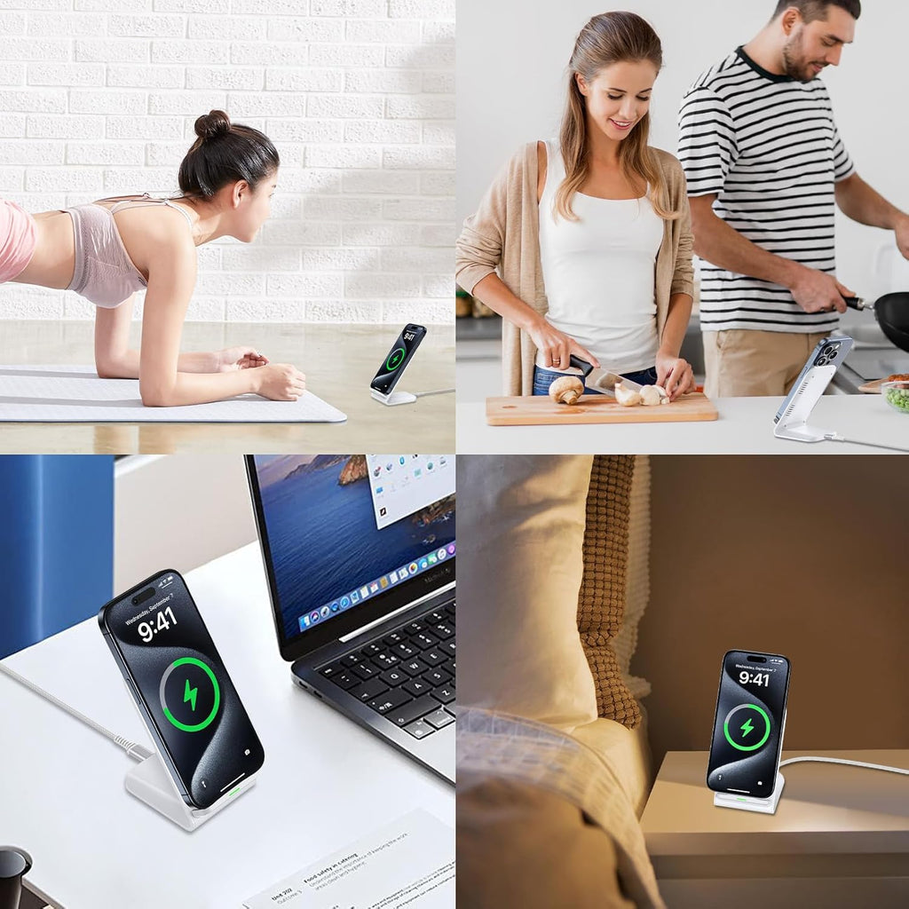 Pixel Fast Wireless Charger, 15W Wireless Charging Stand for Google Pixel 9a 9 Pro XL 8a 8 Pro 7a 7 Pro 6 Pro, Android Phone Wireless Charger Stand for Samsung Galaxy S25 Ultra S24 S23, iPhone 16 15