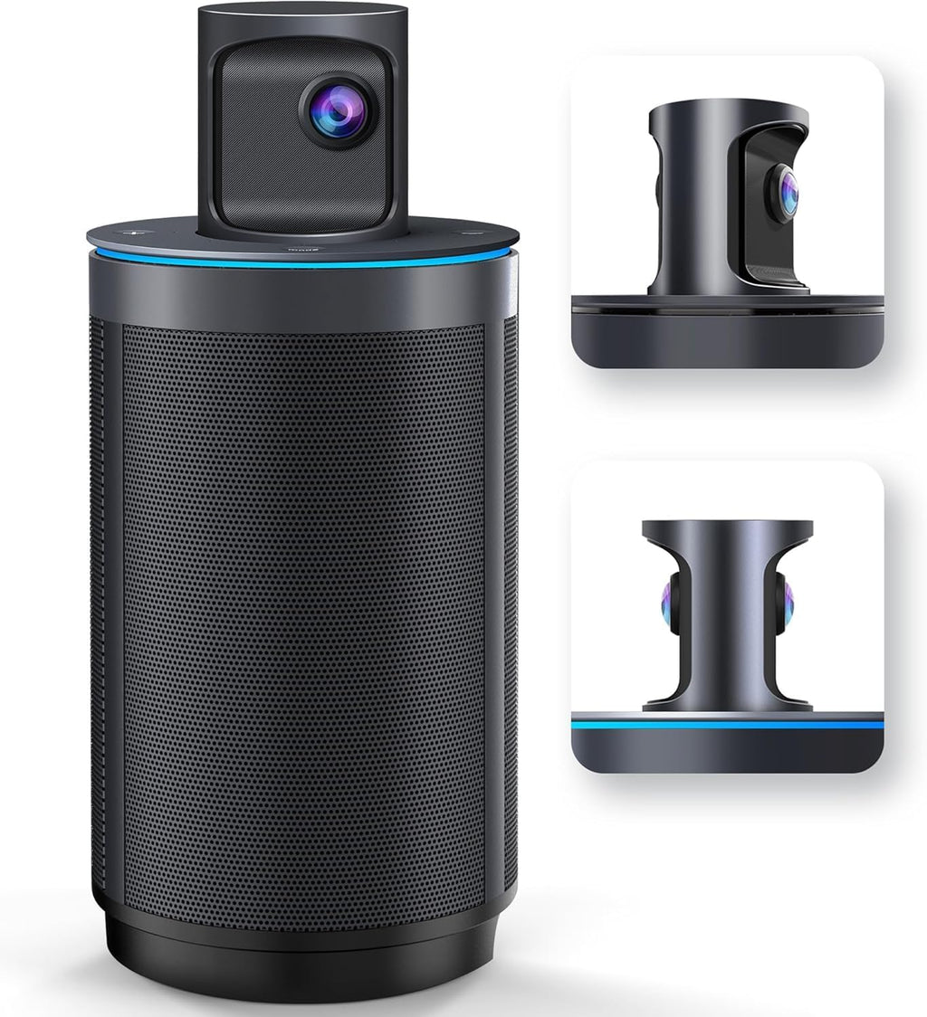 KanDao Meeting 360 Video Conference Camera, 8K Captured 1080P 360 Degree Meeting Room Camera, 8*Mics, 20W Speaker, Smart Tracking Zooming