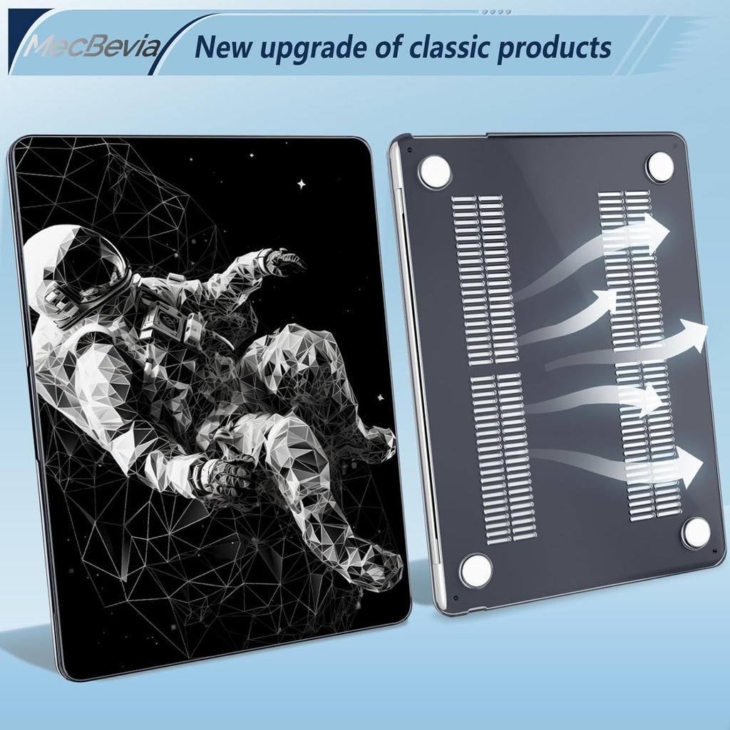 Compatible with MacBook Air 15 inch Case, M4 A3241/M3 A3114/M2 A2941 (Released 2025 to 2023), Hard Shell, Keyboard Cover, Screen Protector, Webcam Cover & Type-C Adapter, Astronaut