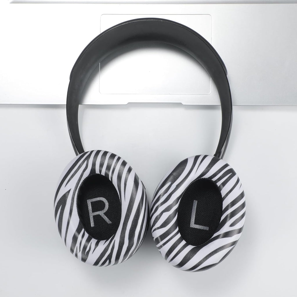 Replacement Ear Pads Cushions, Earpads Cover for Bose 700 Noise Cancelling NC700 Over Ear Headphones (Zebra Print)