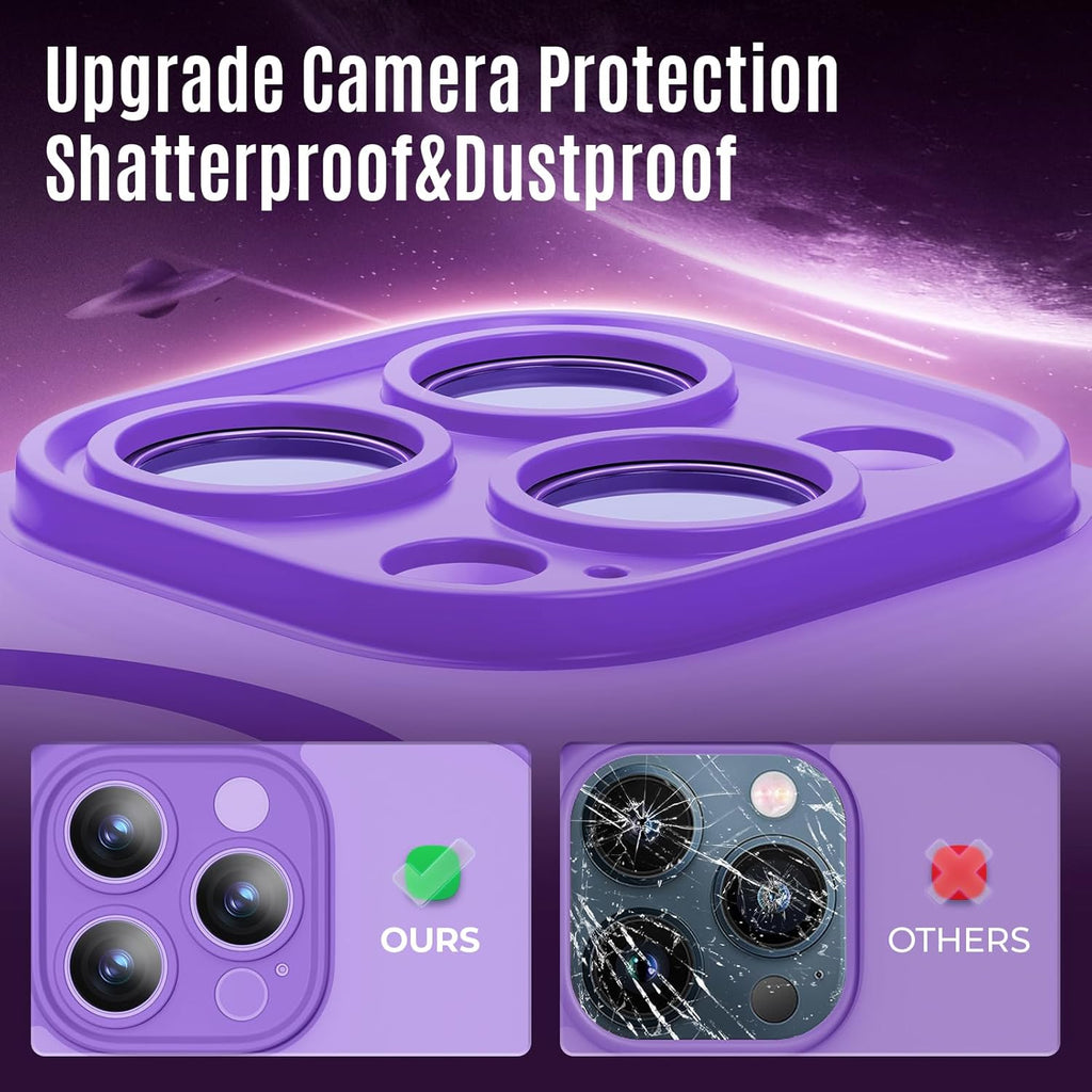 Designed for iPhone 12 Pro Max Case, Compatible with MagSafe, with Privacy Screen Protectors X2, [Camera Protection] [15FT Military Drop Protection] Shockproof Phone Case, 6.7", Light Purple