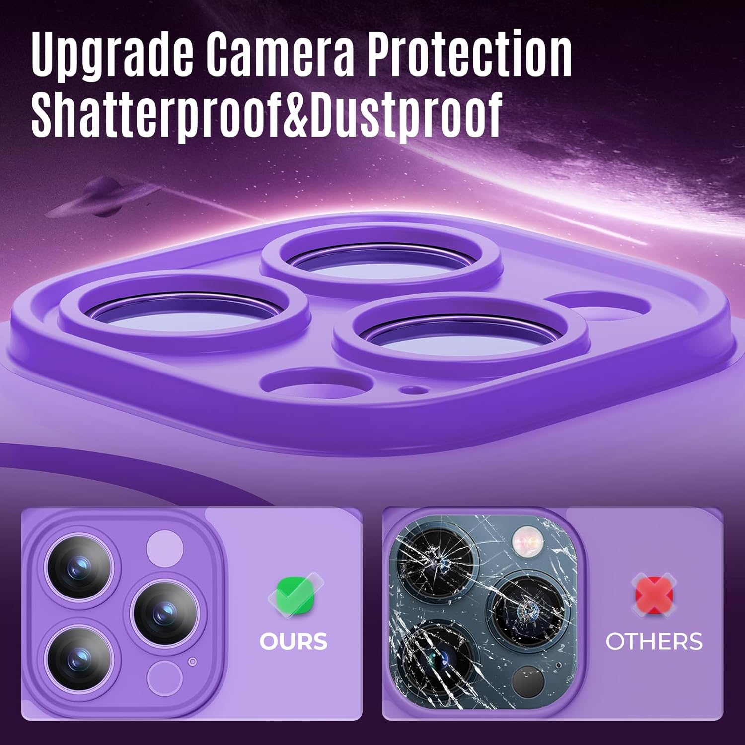 Designed for iPhone 12 Pro Max Case, Compatible with MagSafe, with Privacy Screen Protectors X2, [Camera Protection] [15FT Military Drop Protection] Shockproof Phone Case, 6.7", Light Purple