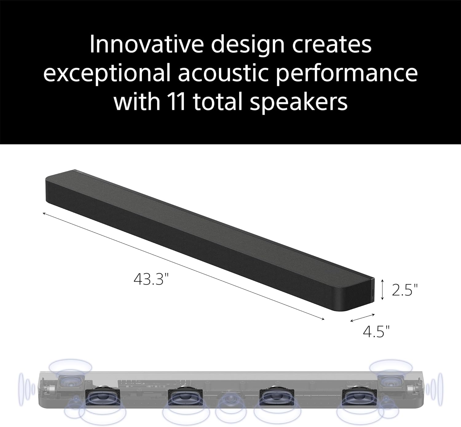 Sony BRAVIA Theater Bar 8 11-Speaker Soundbar (HT-A8000) with SA-SW3 Wireless Subwoofer and SA-RS8 Wireless Rear Speakers Home Theater System Bundle