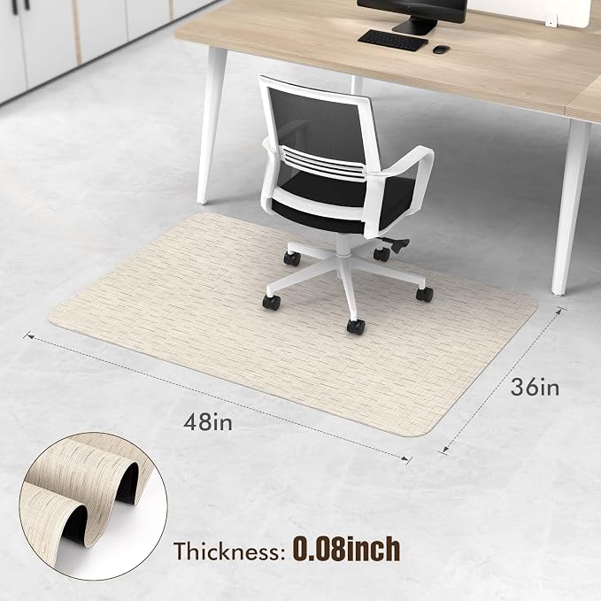 Blvornl Office Chair Mat for Hardwood Floor, Large Anti-Slip Hard Floor - Image 2