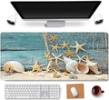 RTGGSEL 31.5x11.8 Inch Non-Slip Long Extended Large Gaming Mouse Pad with Stitched Edges XL Laptops Keyboard Mouse Mat(Starfish)