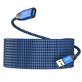 USB 3.0 Extension Cable 15ft,Type A Male to Female Extension Cord Durable Braided Material High Data Transfer Compatible with USB Keyboard,Mouse,Flash Drive, Hard Drive,Printer
