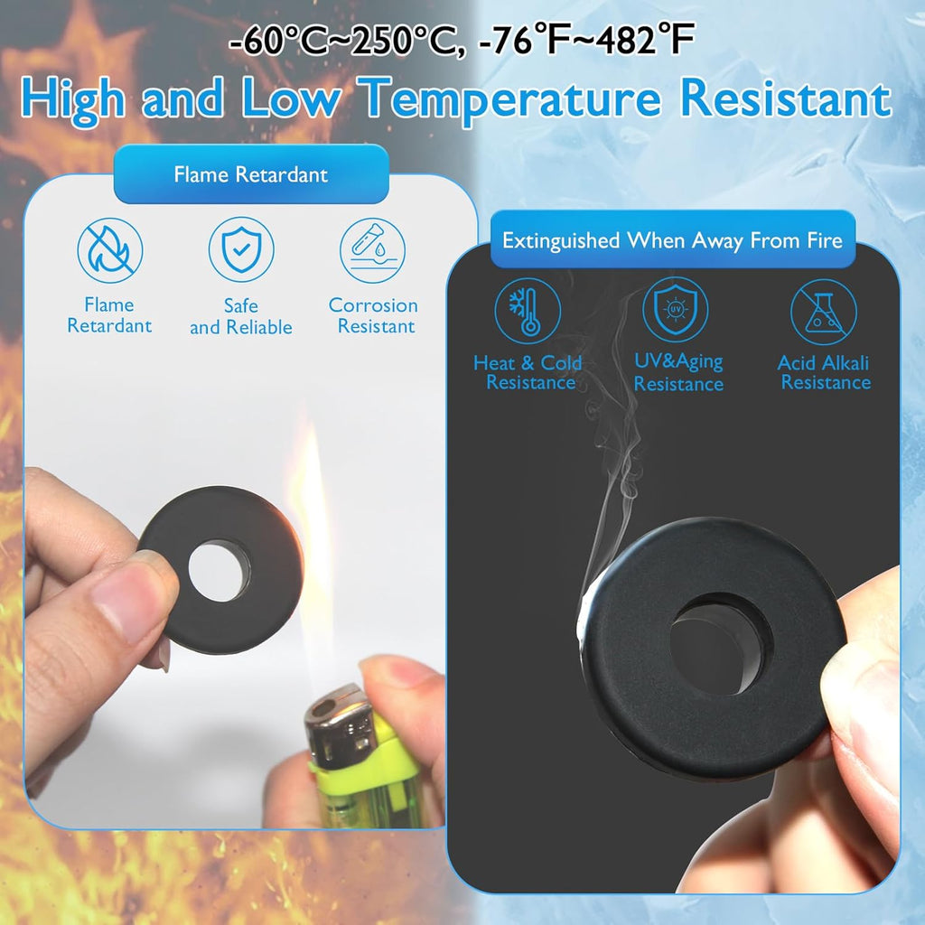 6 Pcs 1" Drill Hole, 5/8" ID Silicone Rubber Grommets for Wiring, Automotive Firewall Hole Plug, Top Hat Grommets for Vinyl Tubing in Hydroponic and Irrigation Systems Metal Wall Drywall