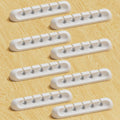 USB Cable Organizer Clips Cord Holder,8 Packs (5-Slots) White Self Adhesive Desk Cord Cable Management