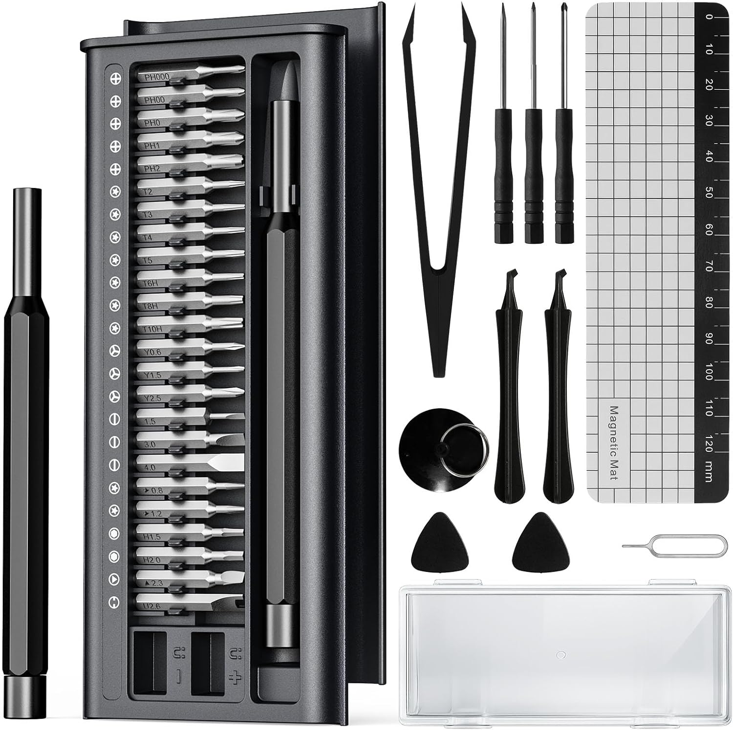 38-in-1 Precision Screwdriver Set,Mini Professional Magnetic Pads Tiny Repair Tool Kit for Macbook,Computer,Laptop,iPhone, PS4,PS5,Xbox, Switch,Eyeglasses,Watch,Ring Doorbell,Electronic,Gifts for Men