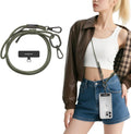 MAGEASY Universal Cell Phone Lanyard - Anti-Theft Rope Crossbody Phone Strap for iPhone 16 Pro Max & Most Smartphones, for Men & Women | 6mm Army Green