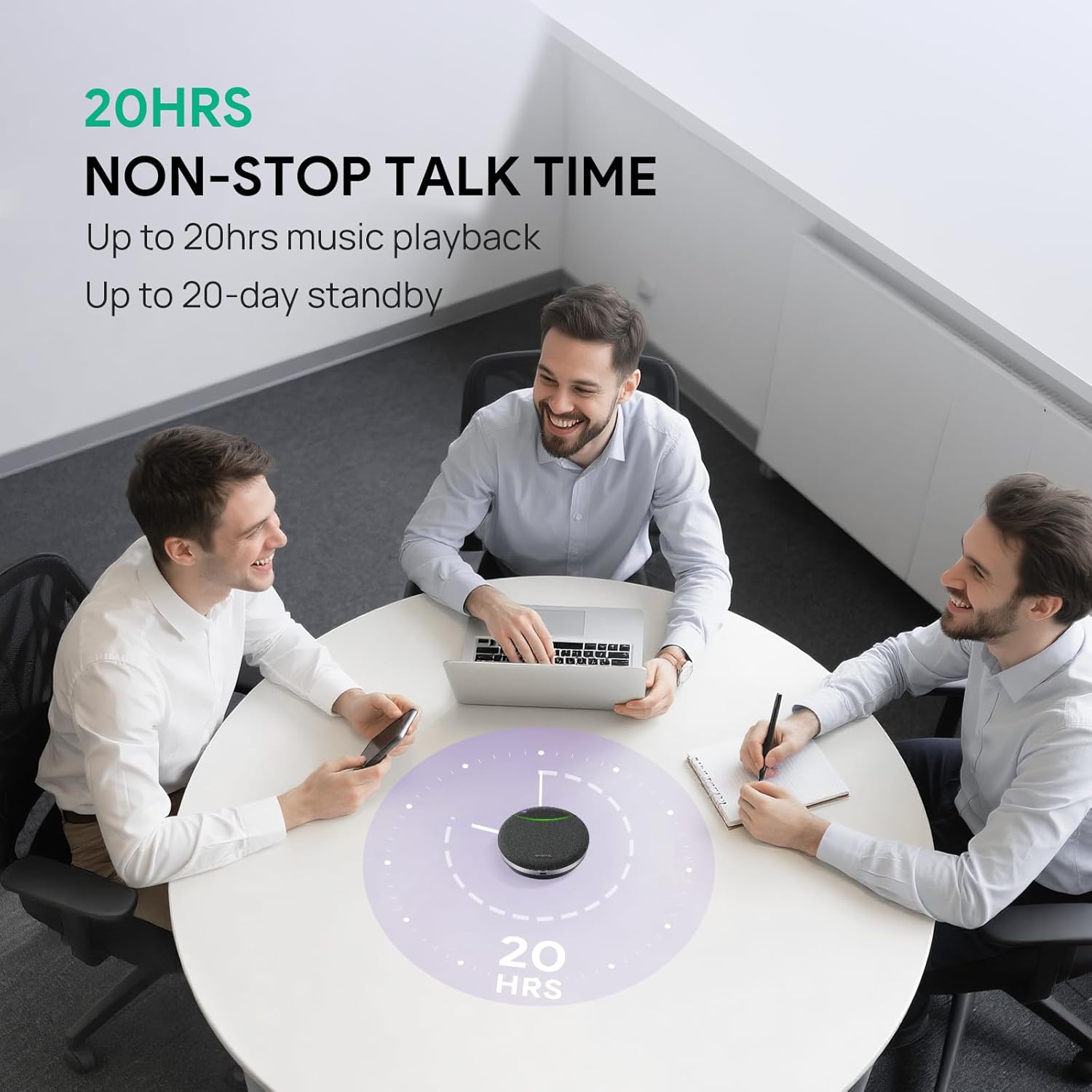 Yealink SP92 Bluetooth Speakerphone with Dongle Conference Speaker and Microphone Full-Duplex Noise Reduction 20h Teams Call 278g Wireless Portable Design Suit for 4-6 Meeting Room