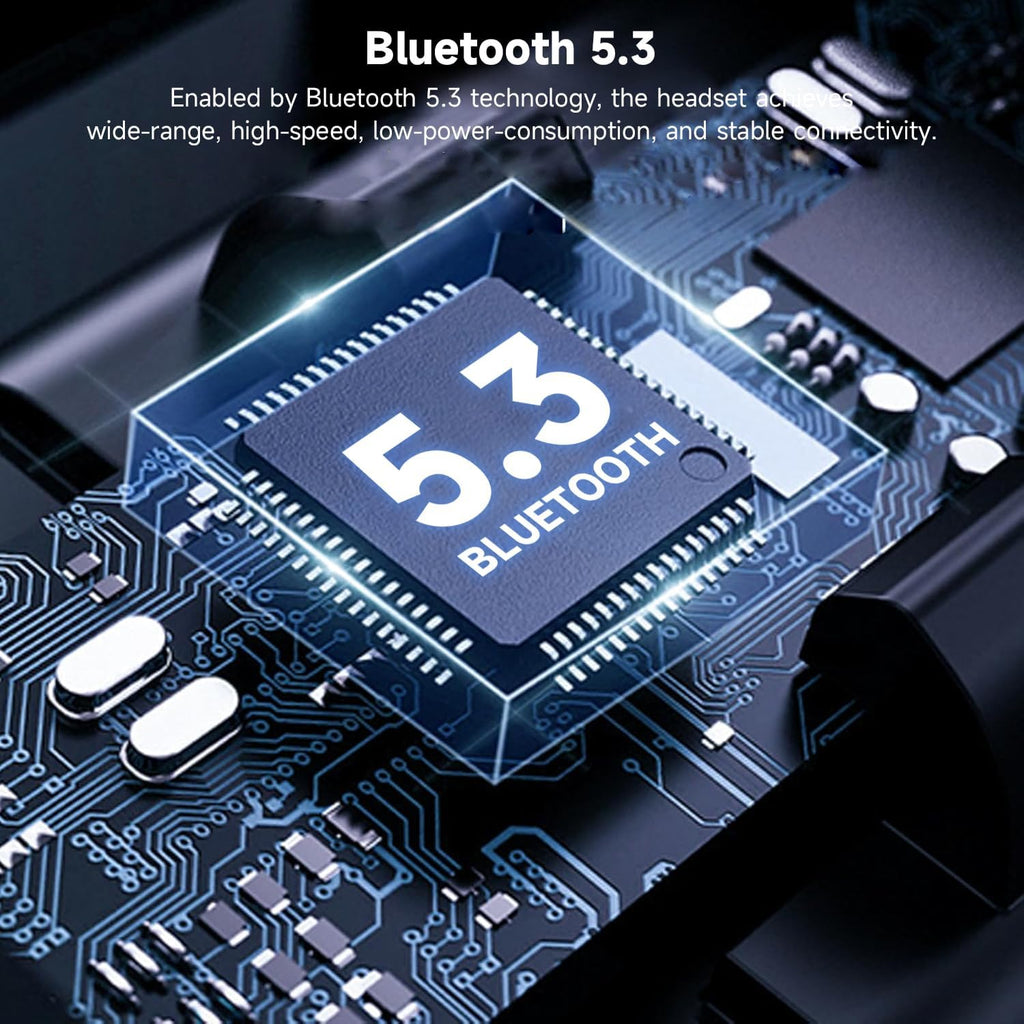 Bluetooth Headset V5.3,100 Hrs Talk Time Single-Ear Earphone, CVC8.0 Noise Cancelling Wireless Earbud, Business Earbud with 500 mAh Charging Case, Hands-Free Earpiece for Trucker/Home/Office Work
