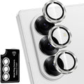 for Samsung Galaxy Z Fold 7 Camera Lens Protector, Individual Metal Ring Tempered Glass Lens Cover, [Strong Adsorption] Scratch Resistant Ultra-Thin HD Clear Lens Cover, 1 Set-Gray