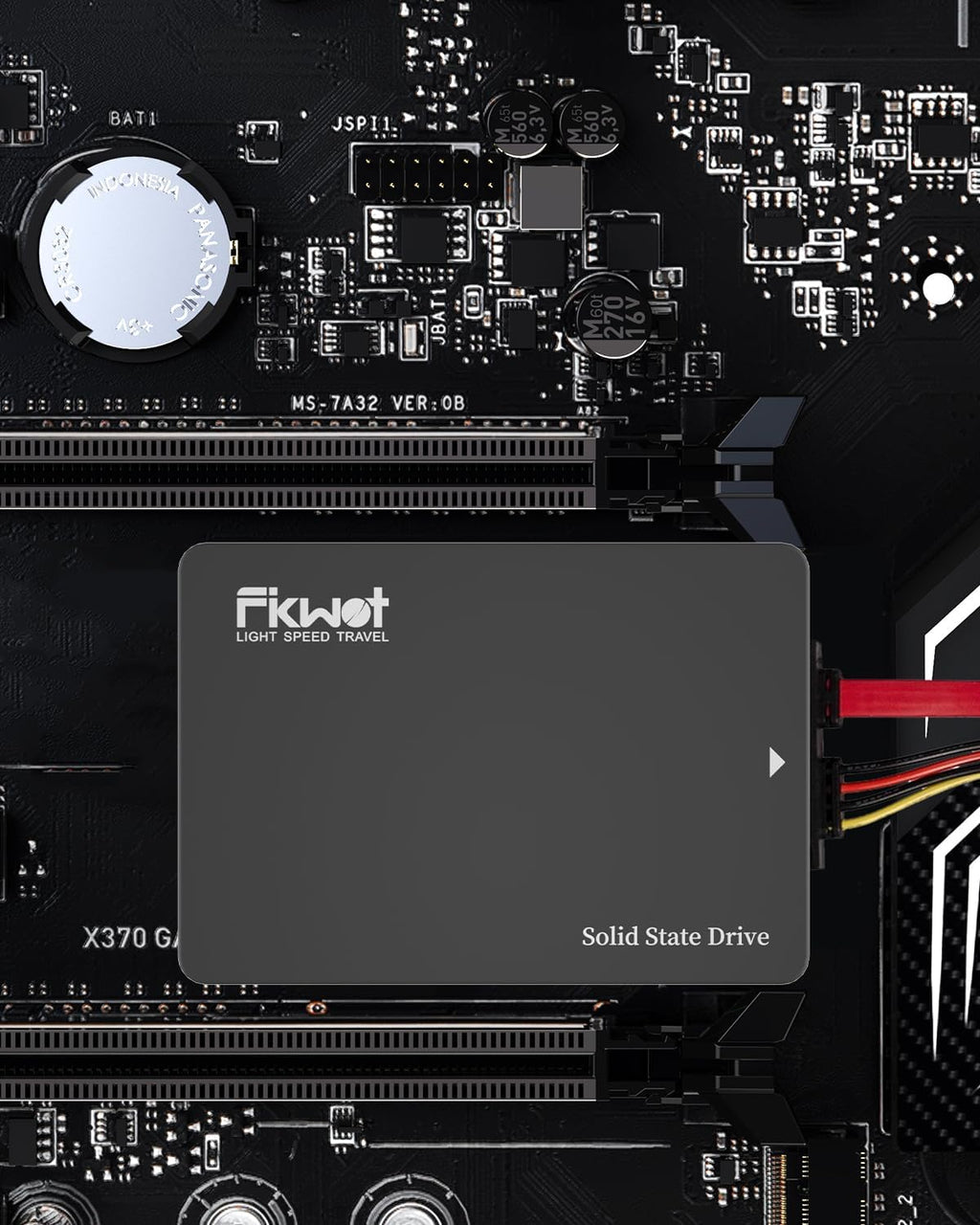FX812 256GB SSD SATA III 2.5" 6GB/s, 3D NAND TLC, 70% SLC Cache, Up to 560MB/s, Compatible with Laptop & PC Desktop