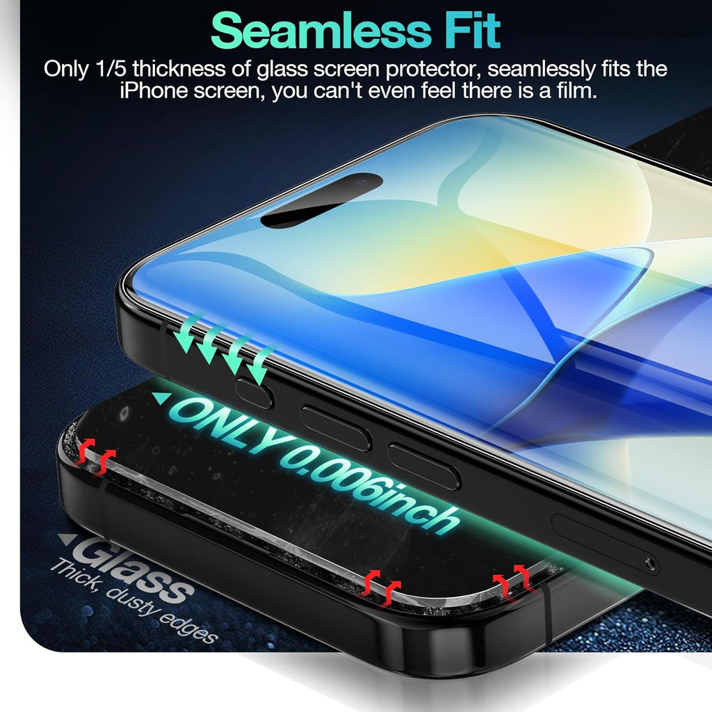 3 Pack Flexible Film Screen Protector for iPhone 16 Pro Max, Non-breakable Soft TPU Hydrogel Film for iPhone 16 Pro Max Screen Protector Film (NOT Glass)