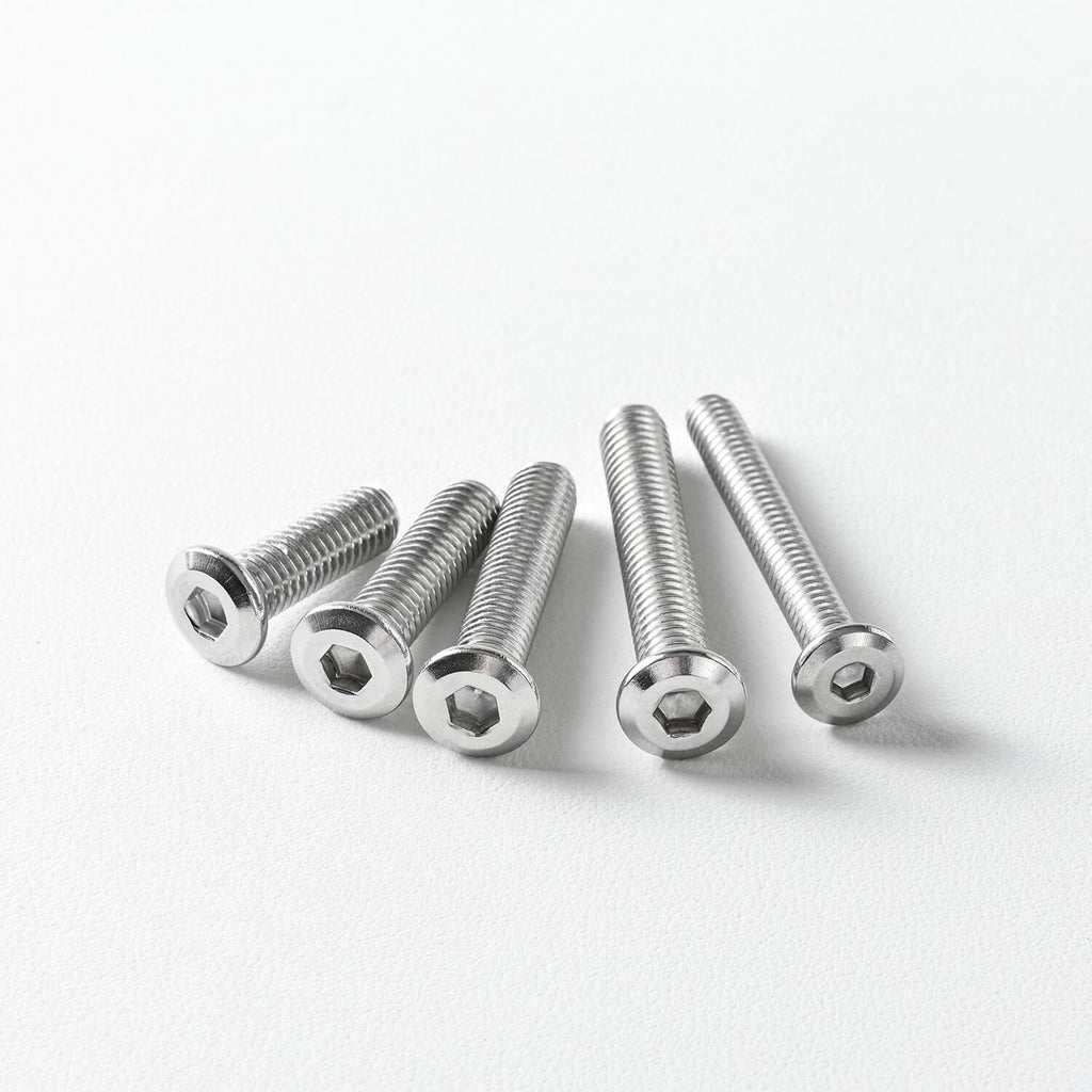 5/16-18 x 1/2" (25 Pack) Flat Head Hex Socket Cap Screws Bolts, 304 Stainless Steel 18-8, Hex Drive, Bright Finish, Fully Machine Thread