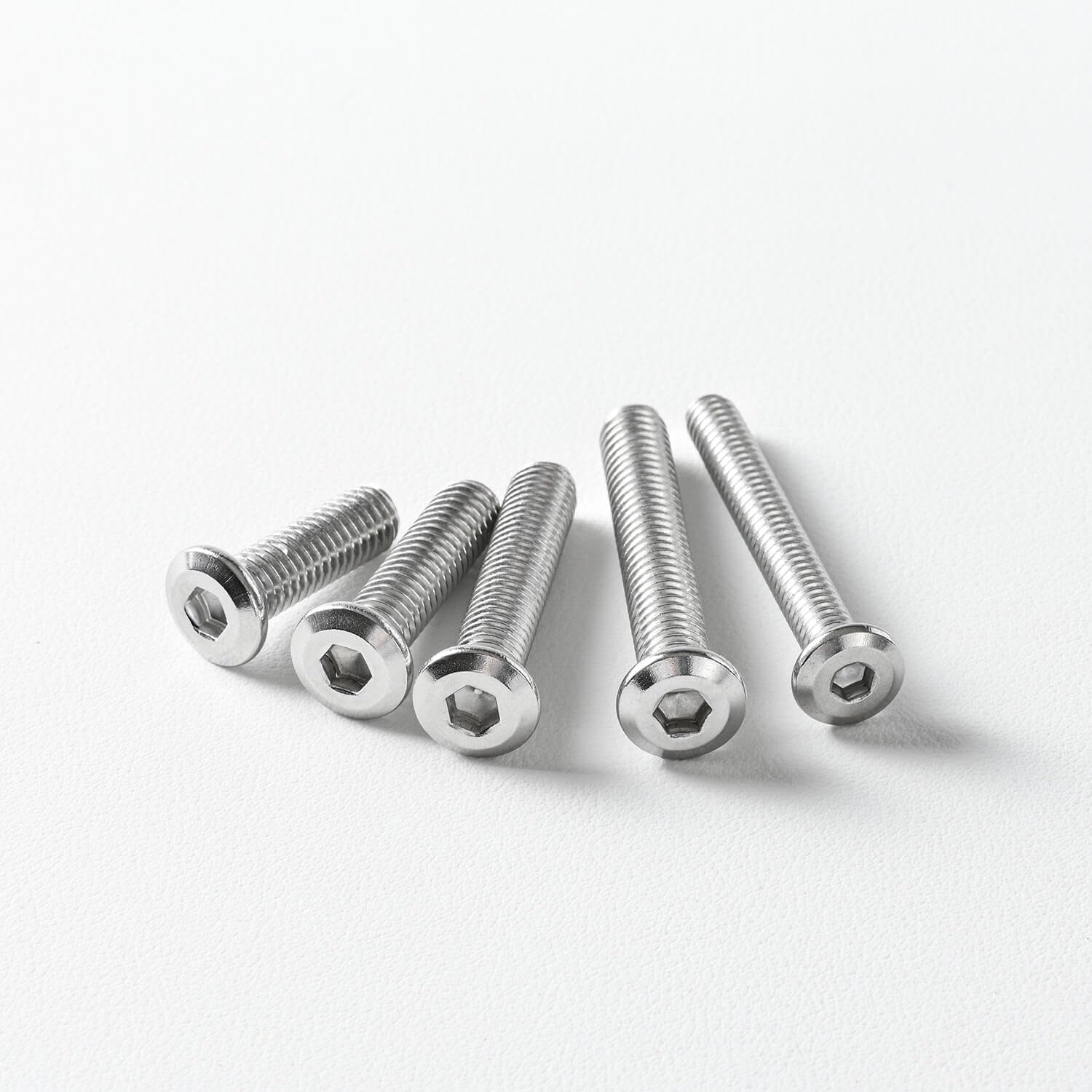 5/16-18 x 1-1/2" (20 Pack) Flat Head Hex Socket Cap Screws Bolts, 304 Stainless Steel 18-8, Hex Drive, Bright Finish, Fully Machine Thread