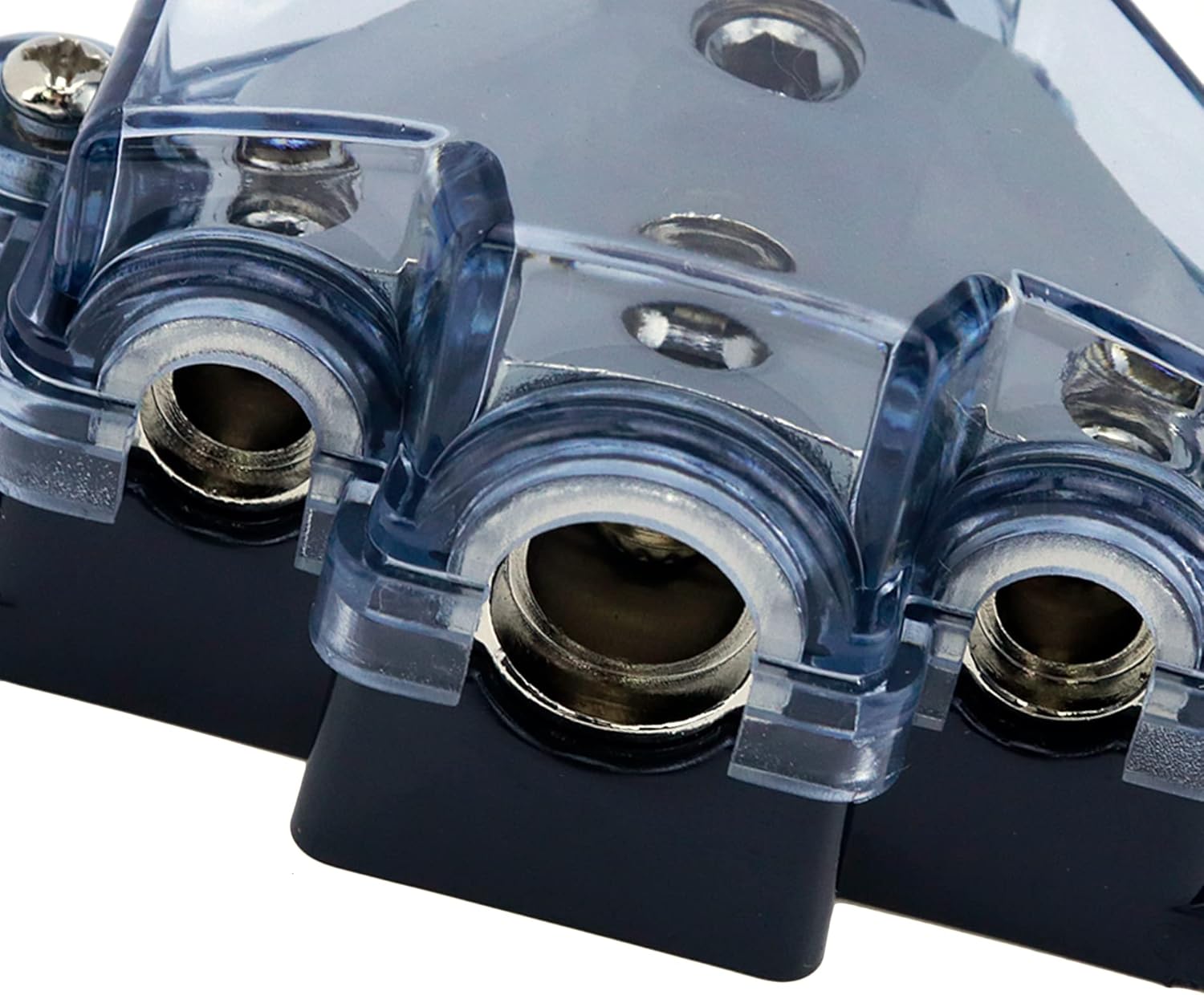 1pc Distribution Block 1 in 3 Ways Out Power Distribution Block Car Audio 1x4 Gauge Input 3x8 Gauge Output Ground Distribution Block for Automotive