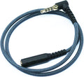 100cm(3.2ft) Right Angle 4 Pole 3.5mm 1/8 inch Male to 4 Pole 3.5mm 1/8 inch Female Stereo Audio Headphone Earphone Extension Cable Adapter Cord Tangle-Free Braided Wire
