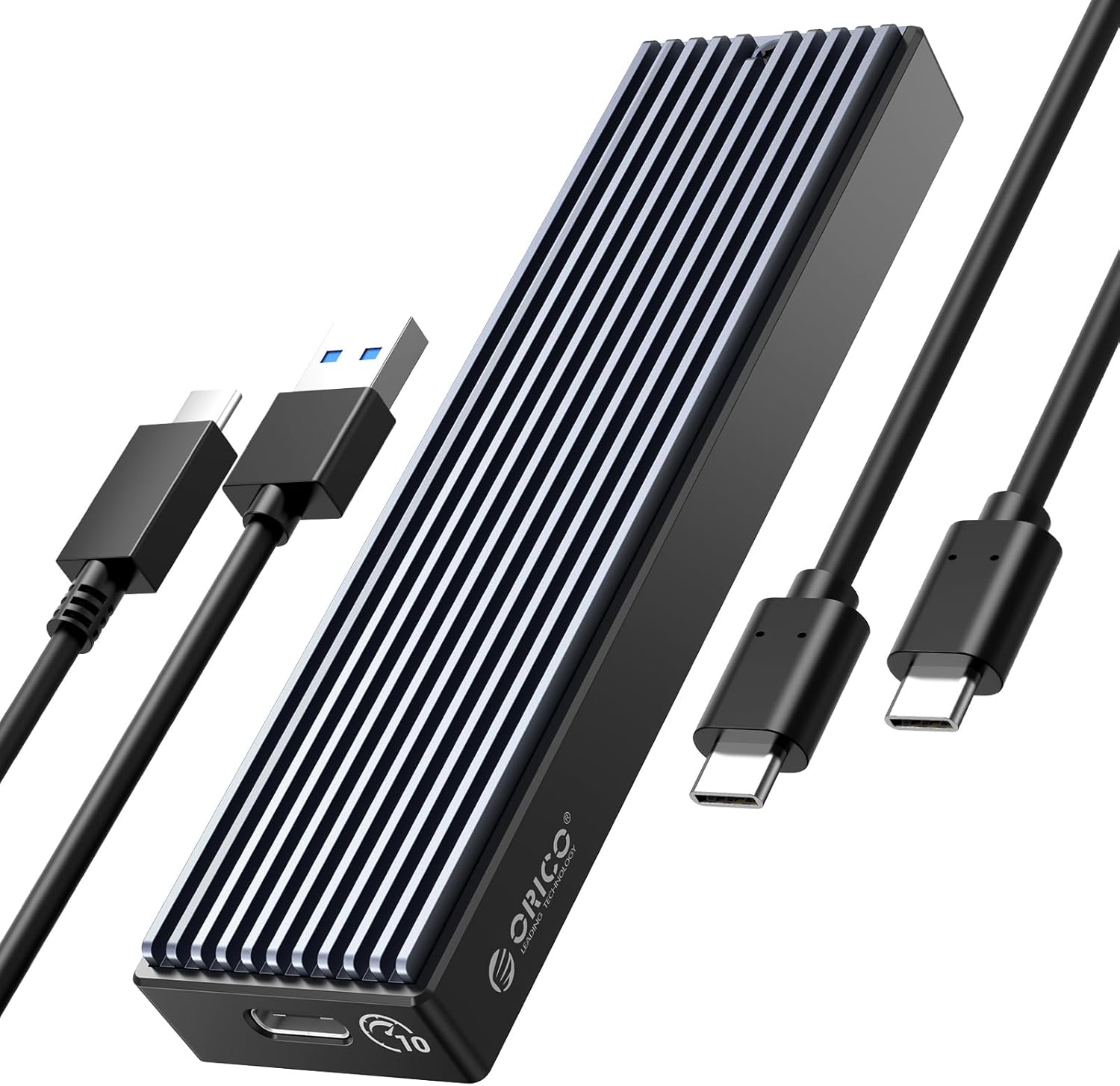 ORICO M.2 NVMe SSD Enclosure, USB 3.1 Gen 2 (10 Gbps) PCIe External Adapter NVMe Case for 2230/2242/2260/2280 M.2 SSD up to 8TB, UASP Supported - M2PV
