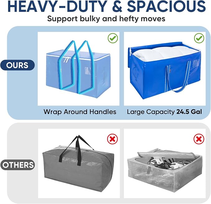BALEINE 6-Pack Oversized Moving Bags - Image 4