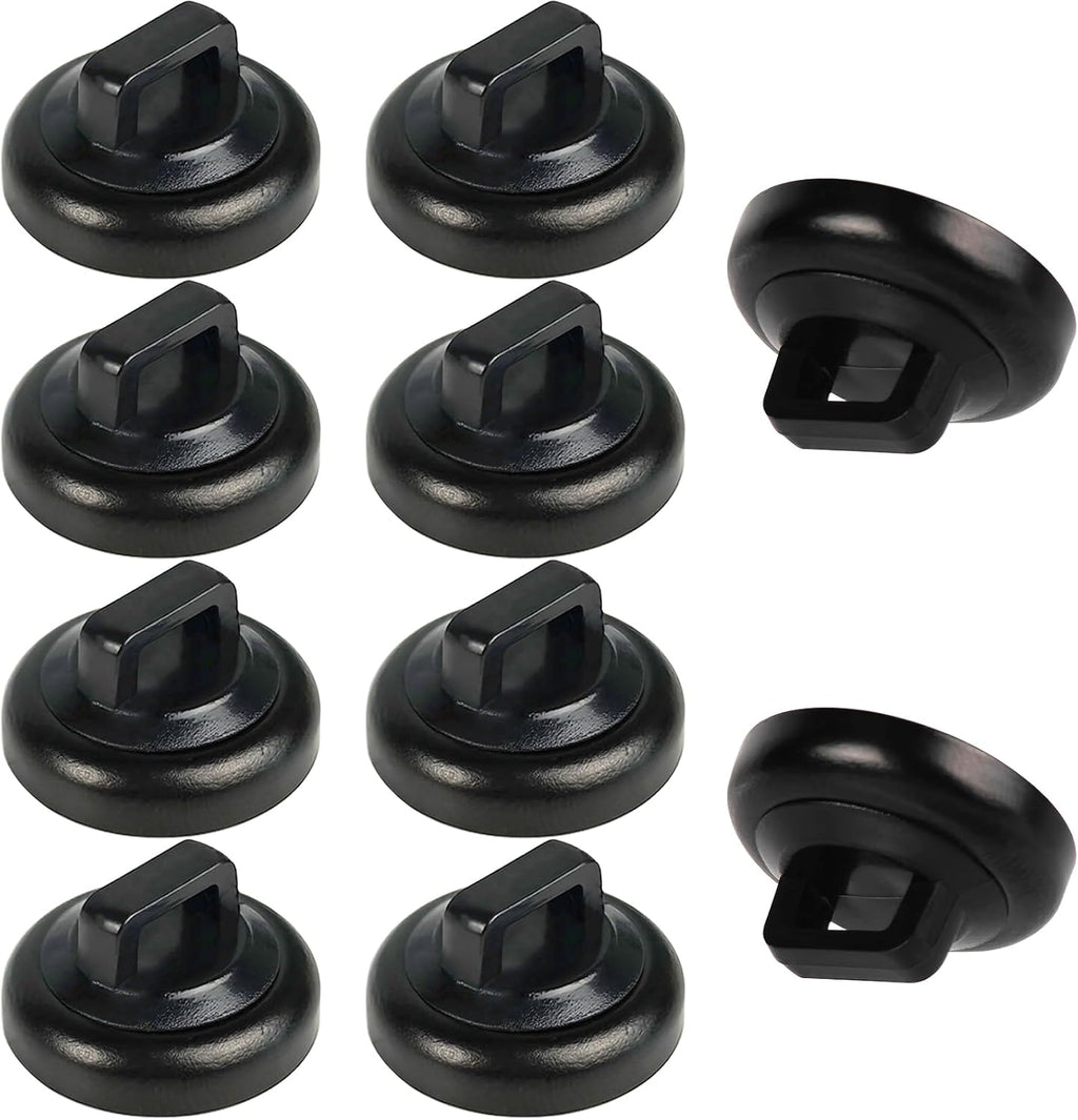 Magnet Zip Tie Mount Clips Magnetic Zip Ties Mount Base Holder Multipurpose Wire Cable Holder Mount Wire Clips Management for Home Office Marine Electrical Wiring (Black, 10 Piece)