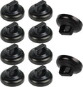 Magnet Zip Tie Mount Clips Magnetic Zip Ties Mount Base Holder Multipurpose Wire Cable Holder Mount Wire Clips Management for Home Office Marine Electrical Wiring (Black, 10 Piece)