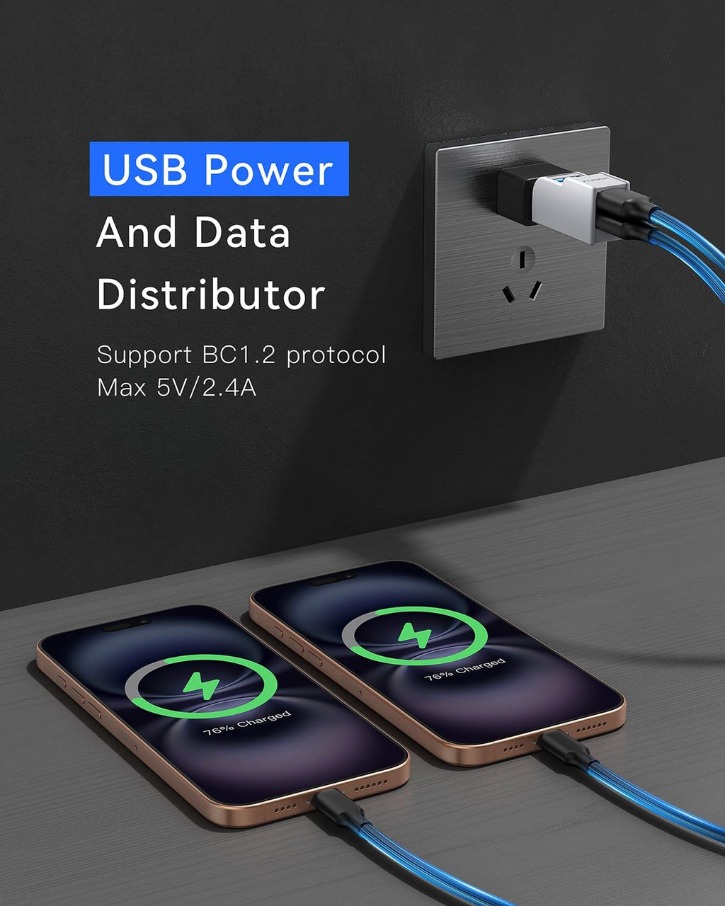 Mini USB Hub 3-Port USB Splitter 1 in 3 Out, USB Expander Adapter with USBA 3.0 Data Transfer Port, 2 USB 2.0 Ports Hub, USB Dongle for PC, Laptops, Keyborad, Mobile Hard Disk and More(White)
