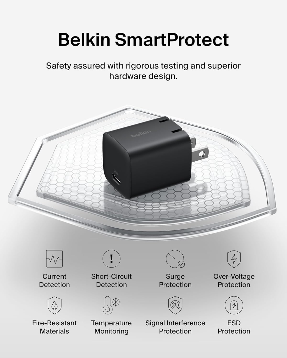 Belkin USB C Charger Block 25W (2 Pack) USB C Cable Included - PD3.0 PPS Fast Charging for Samsung Galaxy S25, S24, S23, S22, Apple iPhone 16, iPhone 15, Google Pixel 9, Nintendo Switch, etc - Black