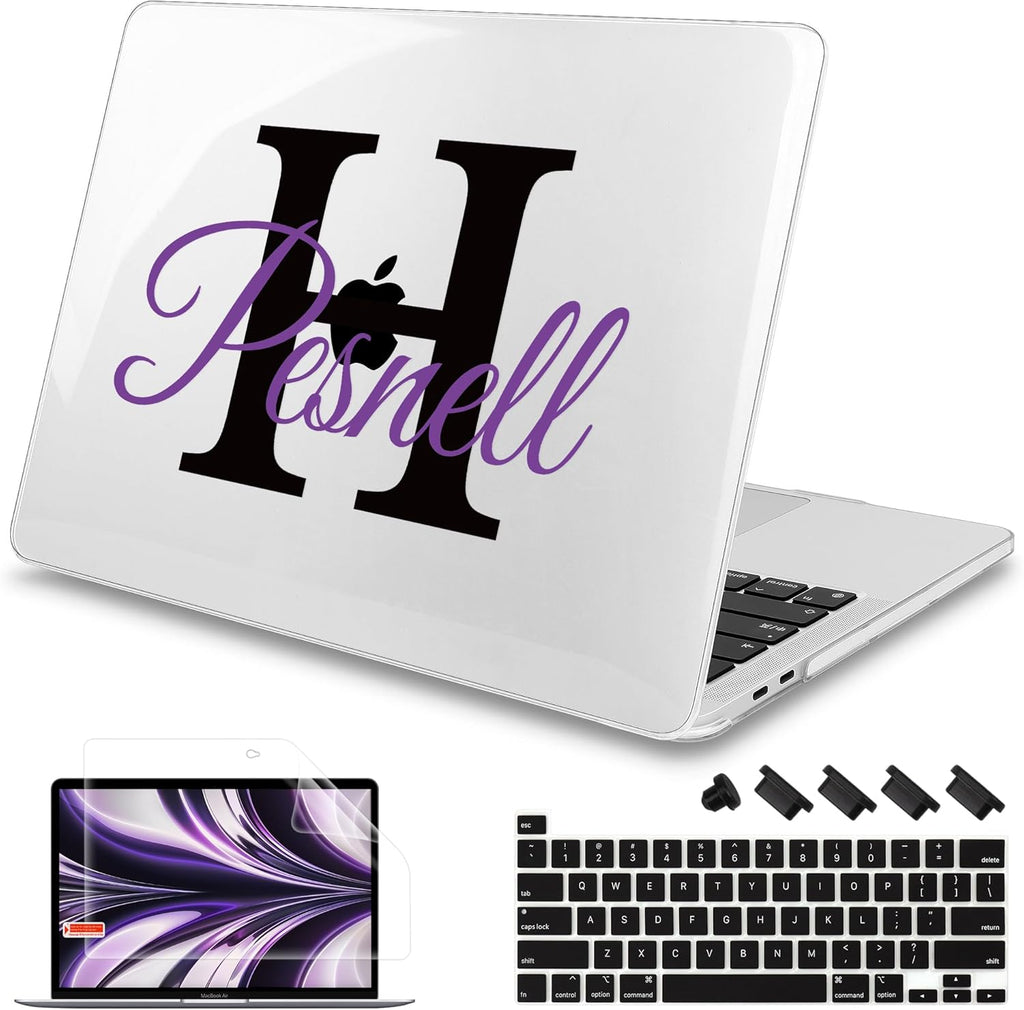 Mektron Customizable Name Case for MacBook Pro 16 Inch A2141 Cover 2019 Release 16" with Liquid Retina Display/Touch ID, DIY Plastic Hard Shell with Keyboard Skin & Screen Protector