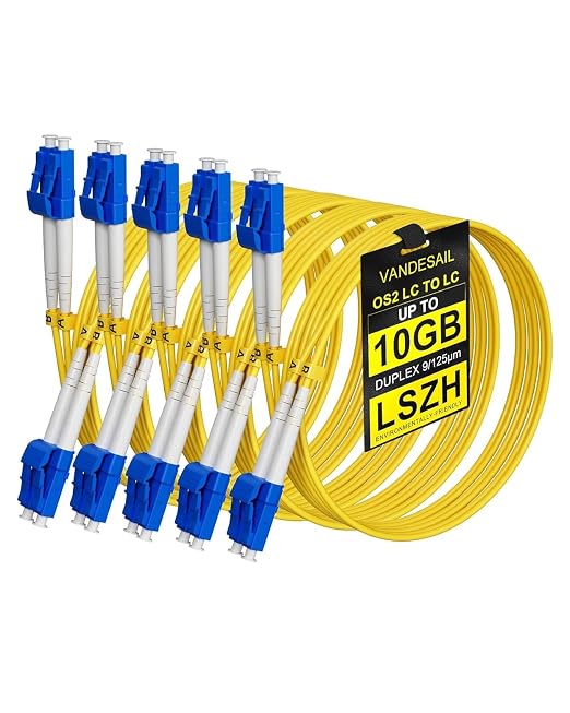 LC to LC Single Mode Fiber Patch Cable 10M OS2 Duplex, 1G/10G/40Gbps, Compatible by VANDESAIL