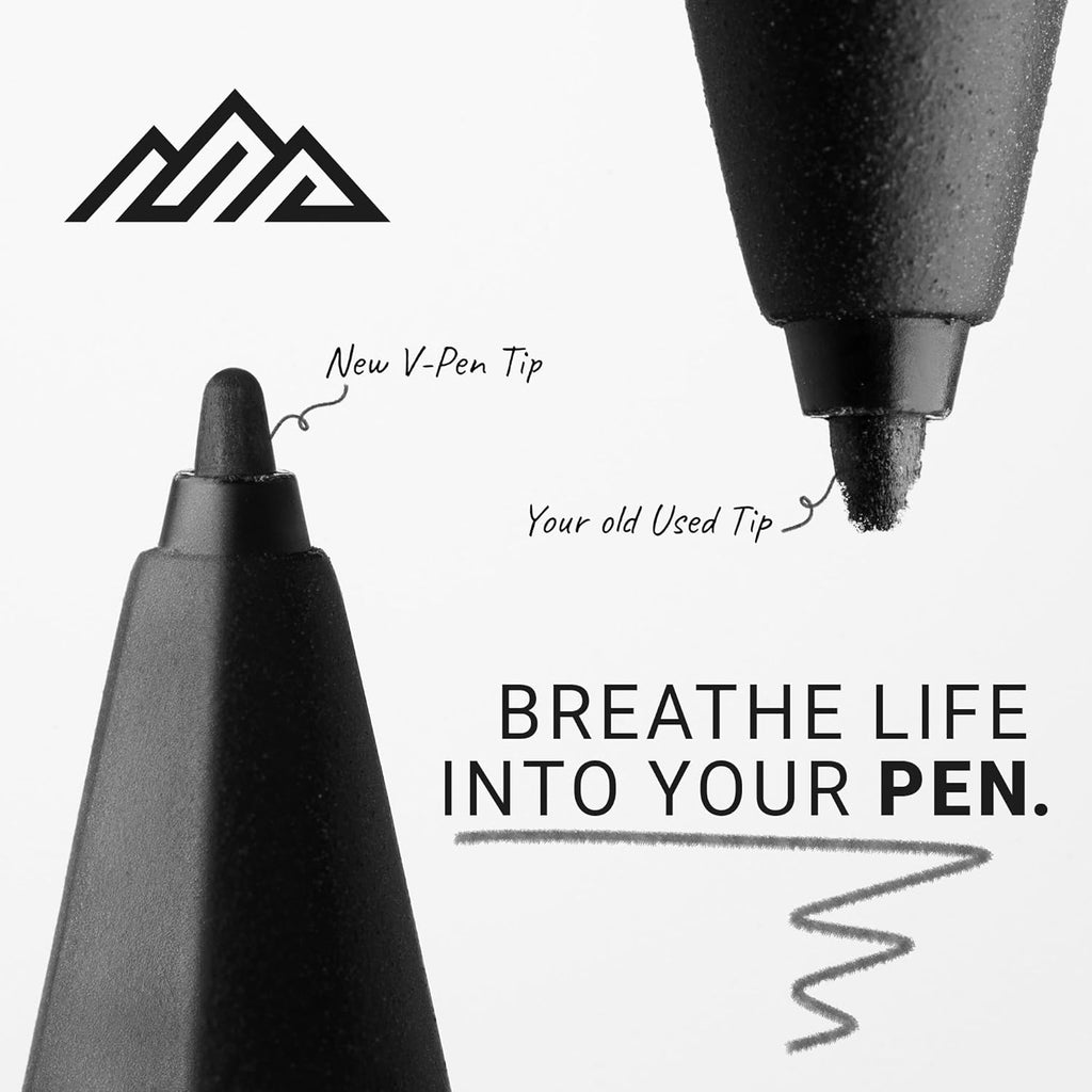V-Pen Replacement Tips (5-Pack) for Remarkable 2 - Premium Black Stylus Nibs, Ensuring Precision, Easy Installation, Durability for Long-Lasting Use, Ideal for Professional & Creative Applications