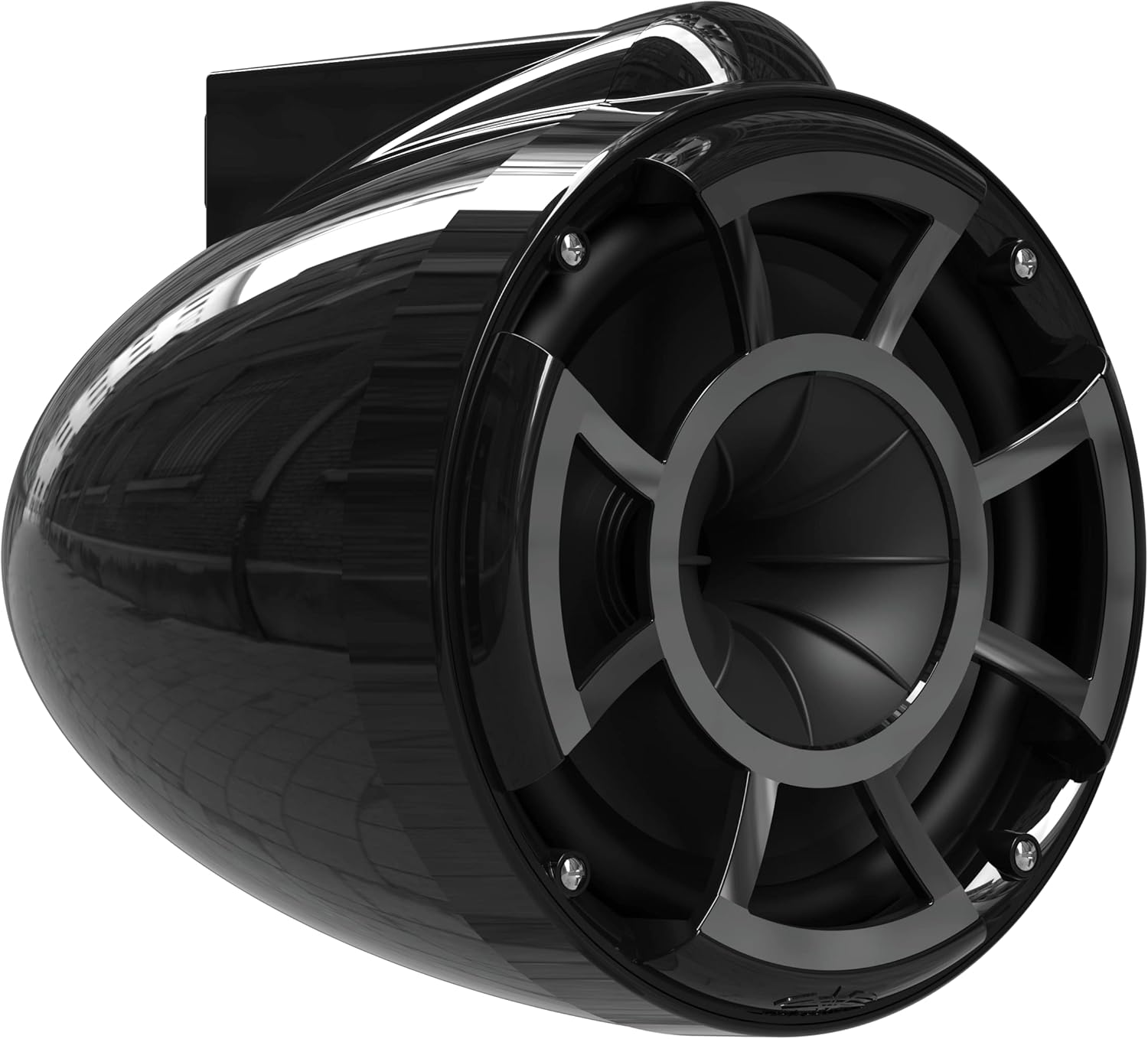 wet sounds Rev 8 Black V2 Revolution Series 8" Black Tower Speakers w/Fixed Clamp Mini