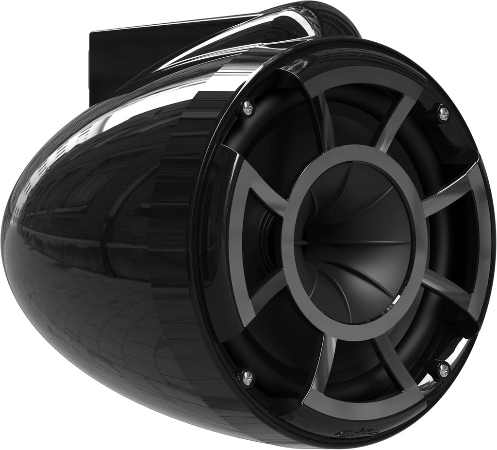 wet sounds Rev 8 Black V2 Revolution Series 8" Black Tower Speakers w/Swivel Clamp Mini