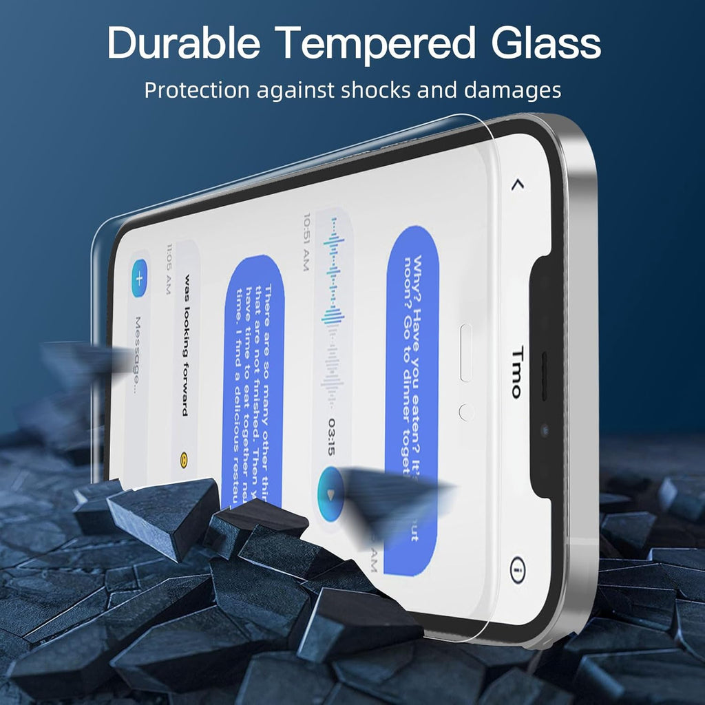 NEW'C 3 Pack Privacy for iPhone 12 Pro Max Screen Protector (6.7"), Enhanced 28-Degree Privacy Angle, Ultra Durable 9H Hardness, Bubble-Free