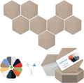 Mollywell Hexagon Acoustic Panels, High Density, Soundproofing, Decorative Noise Reduction Felt Wall Tiles for Ceilings, Home Office & Gaming Room (Deep Camel), 12x10x0.4 Inch