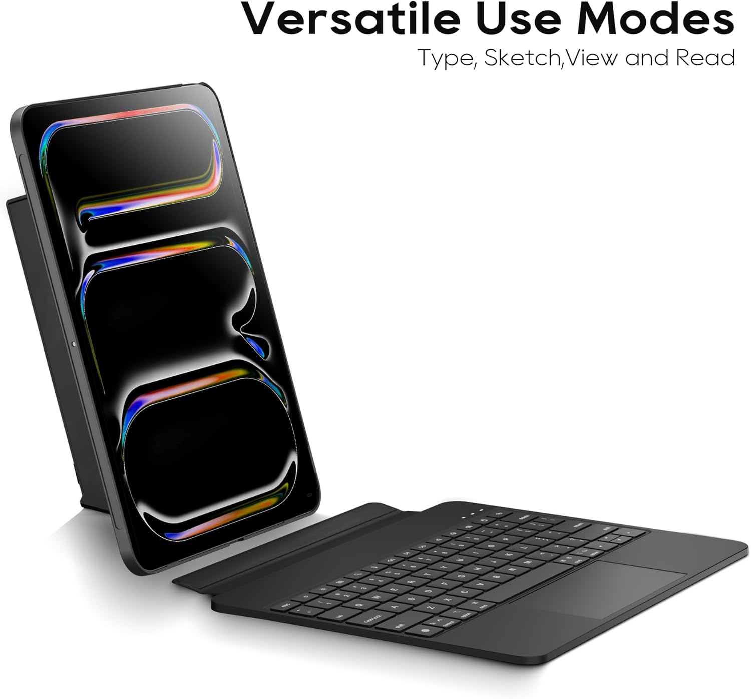 Detachable Keyboard Case for Apple 2025 iPad Air 13-inch (M3-M2) and iPad Pro 12.9-inch (6th-3rd Gen): Wireless Backlit Keyboard with Trackpad, Magnetic Protective Cover