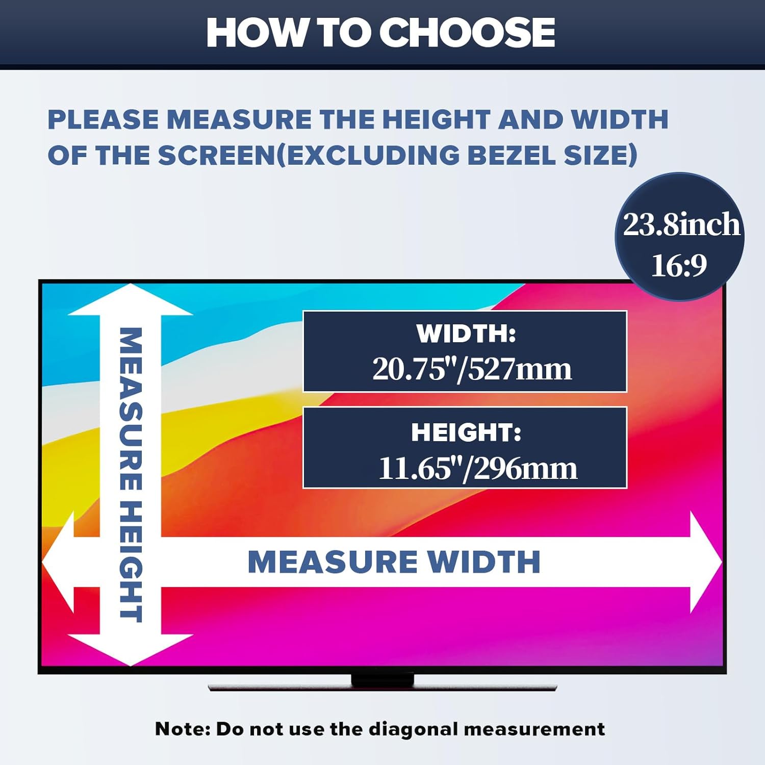 [2-Pack] HD Computer Privacy Screen 23.8 inch, Upgraded Computer Privacy Screen for 16:9 Widescreen Removable Anti Glare Computer Screen Cover and Blue Light UV-Blocking Screen Privacy Filter