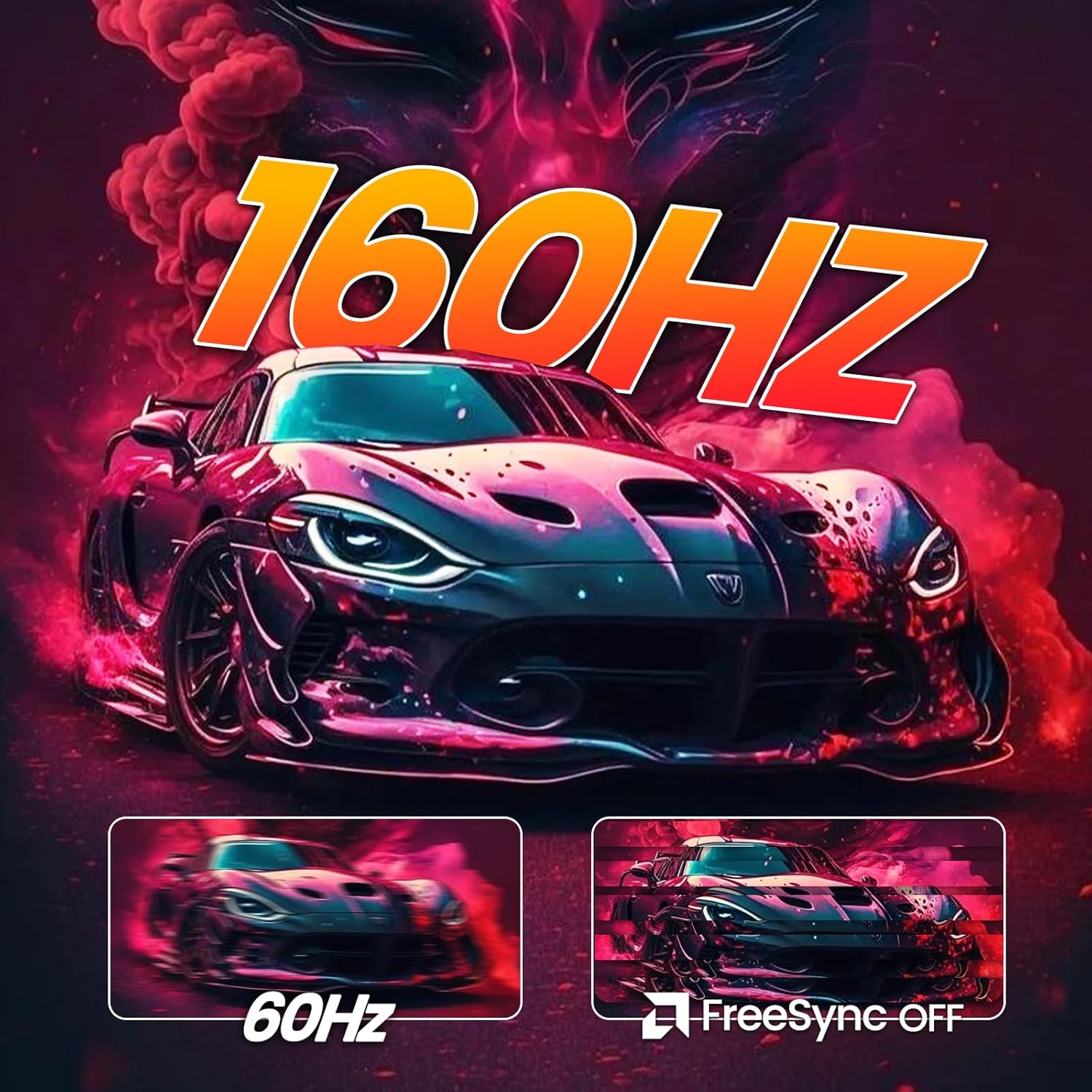 CRUA 32" Curved Gaming Monitor, 144Hz/160Hz 4K UHD(3840 * 2160P) 1500R VA Screen, Supports AMD Freesync, 120% sRGB, Built-in Speakers, RGB Lighting, Wall Mountable Installs(HDMI 2.1/DP 1.4)-White